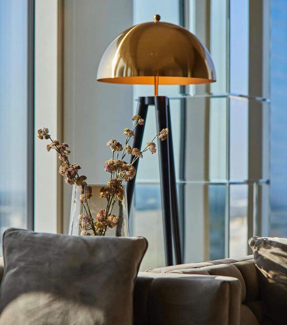 TriLume Metal Tripod Floor Lamp (Full Sized Dome)