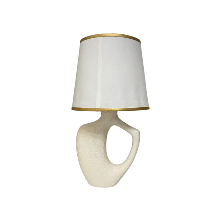 Modern Lux Ceramic Table Lamp – White Edition