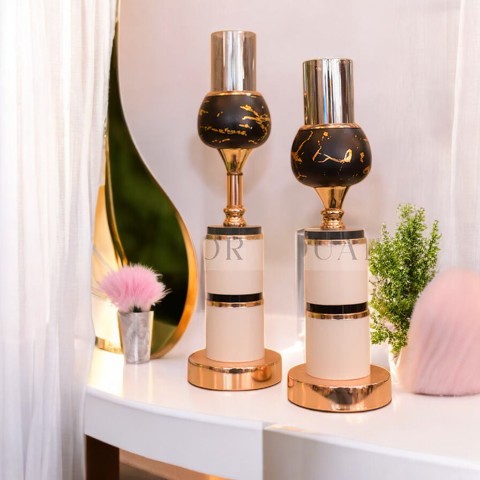 Luxe Metallic Candle Holders
