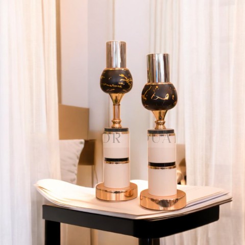 Luxe Metallic Candle Holders