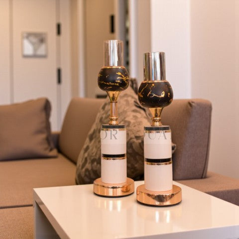 Luxe Metallic Candle Holders