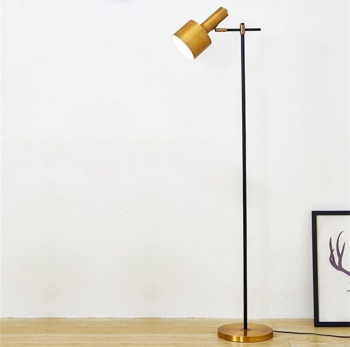 Nova Brass Golden Minimalist Floor Lamp