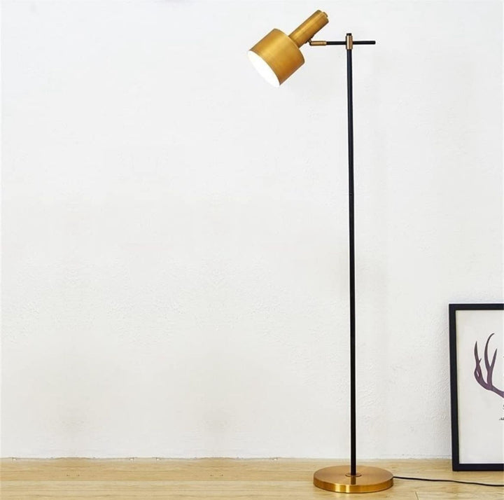 Nova Brass Golden Minimalist Floor Lamp