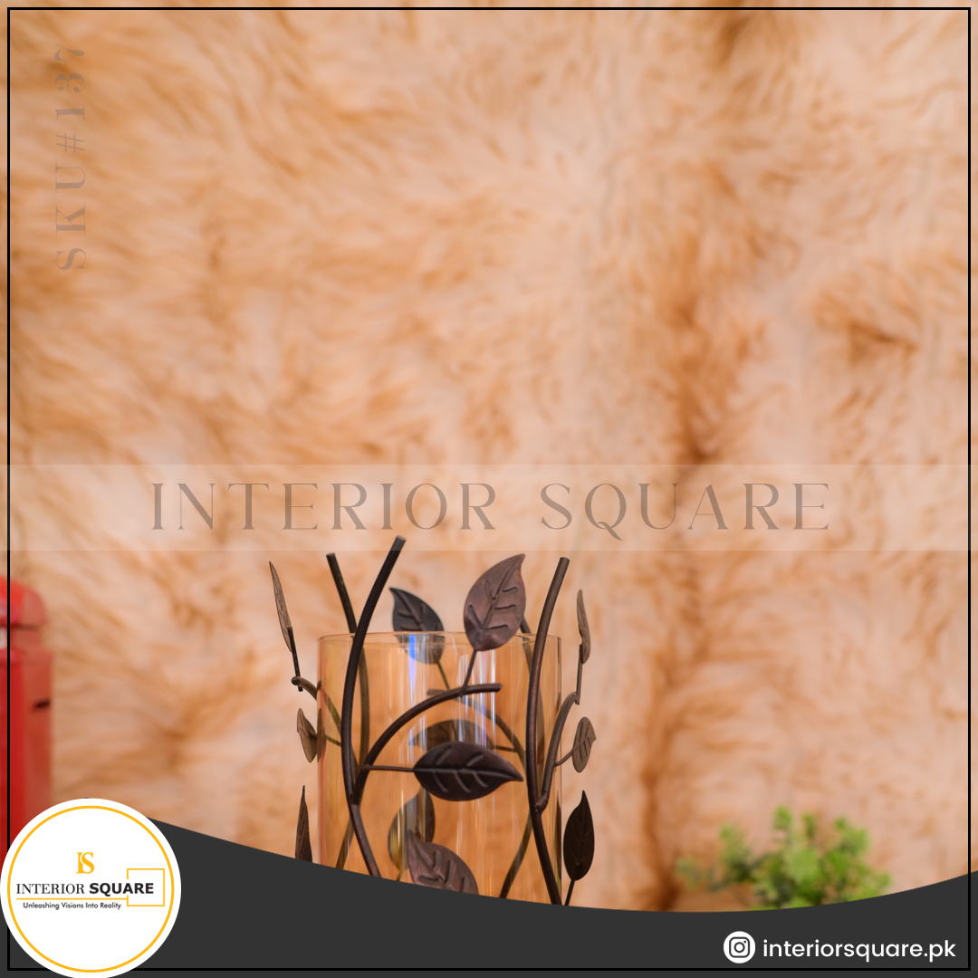 Black Glass Candle Stand