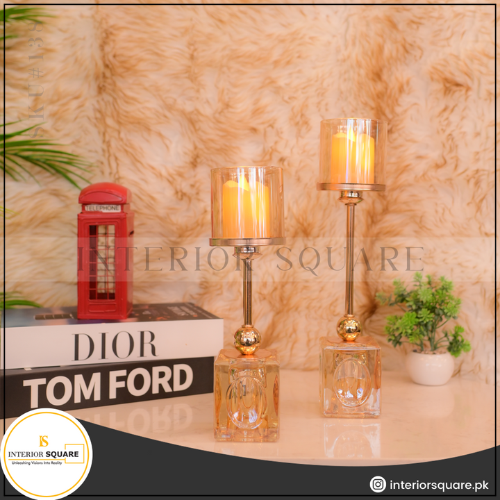 Plain Crystal Candle Stand