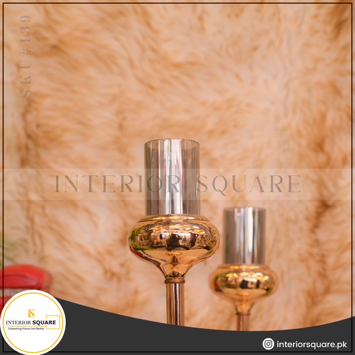 Marble Metallic Candle Stand