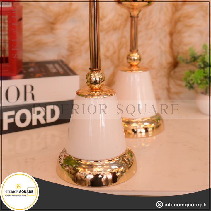 Marble Metallic Candle Stand