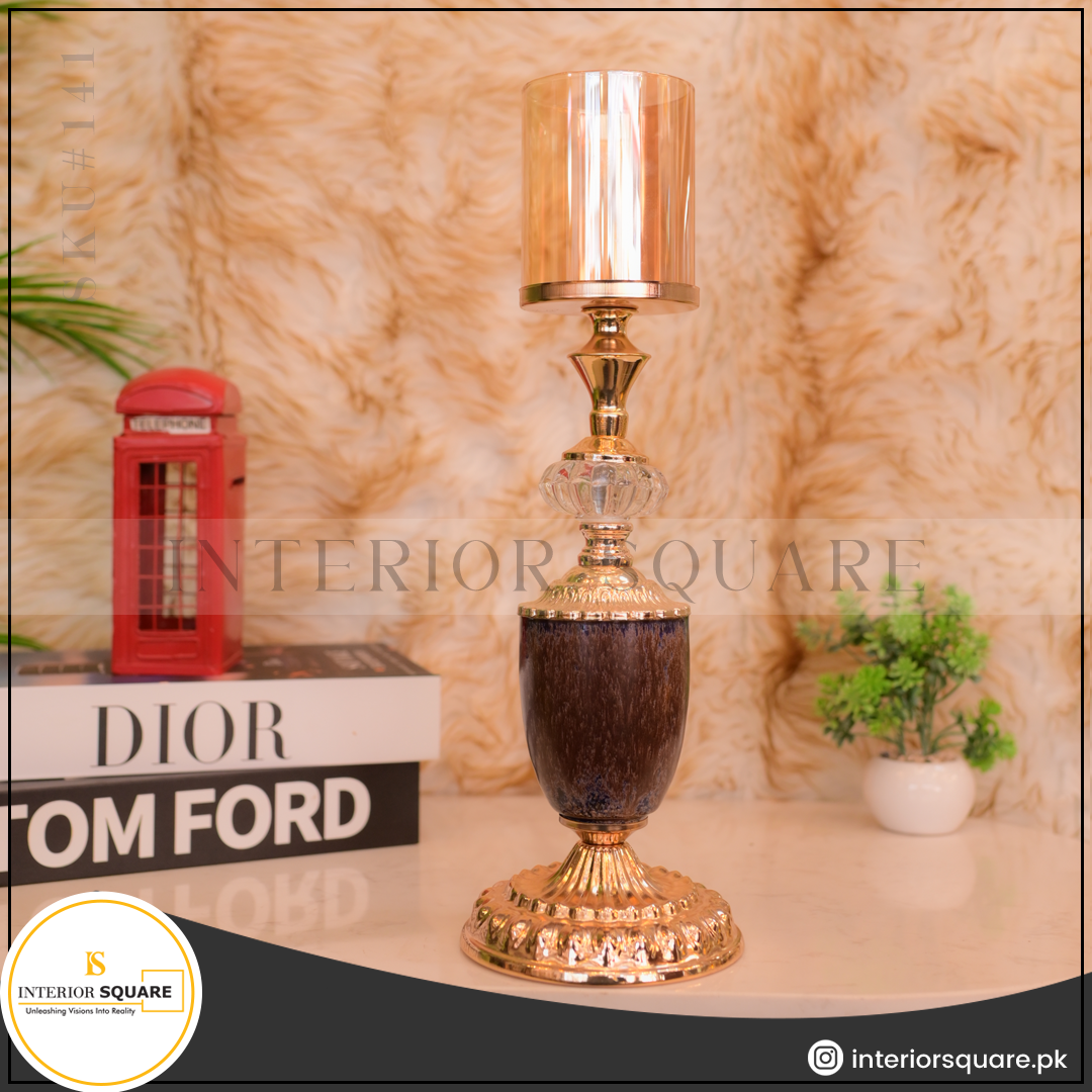 Brown Marble Candle Stand