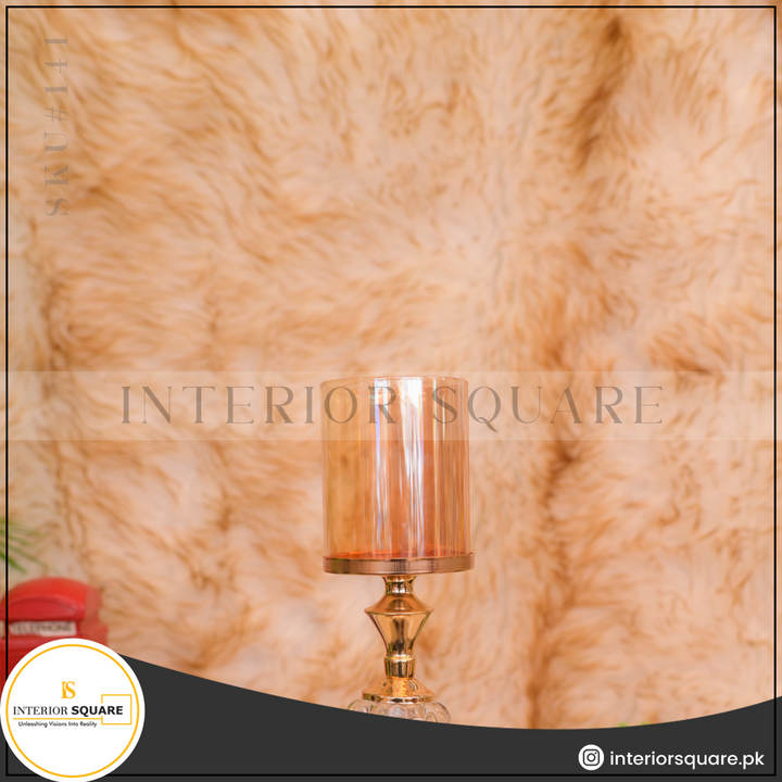 Brown Marble Candle Stand