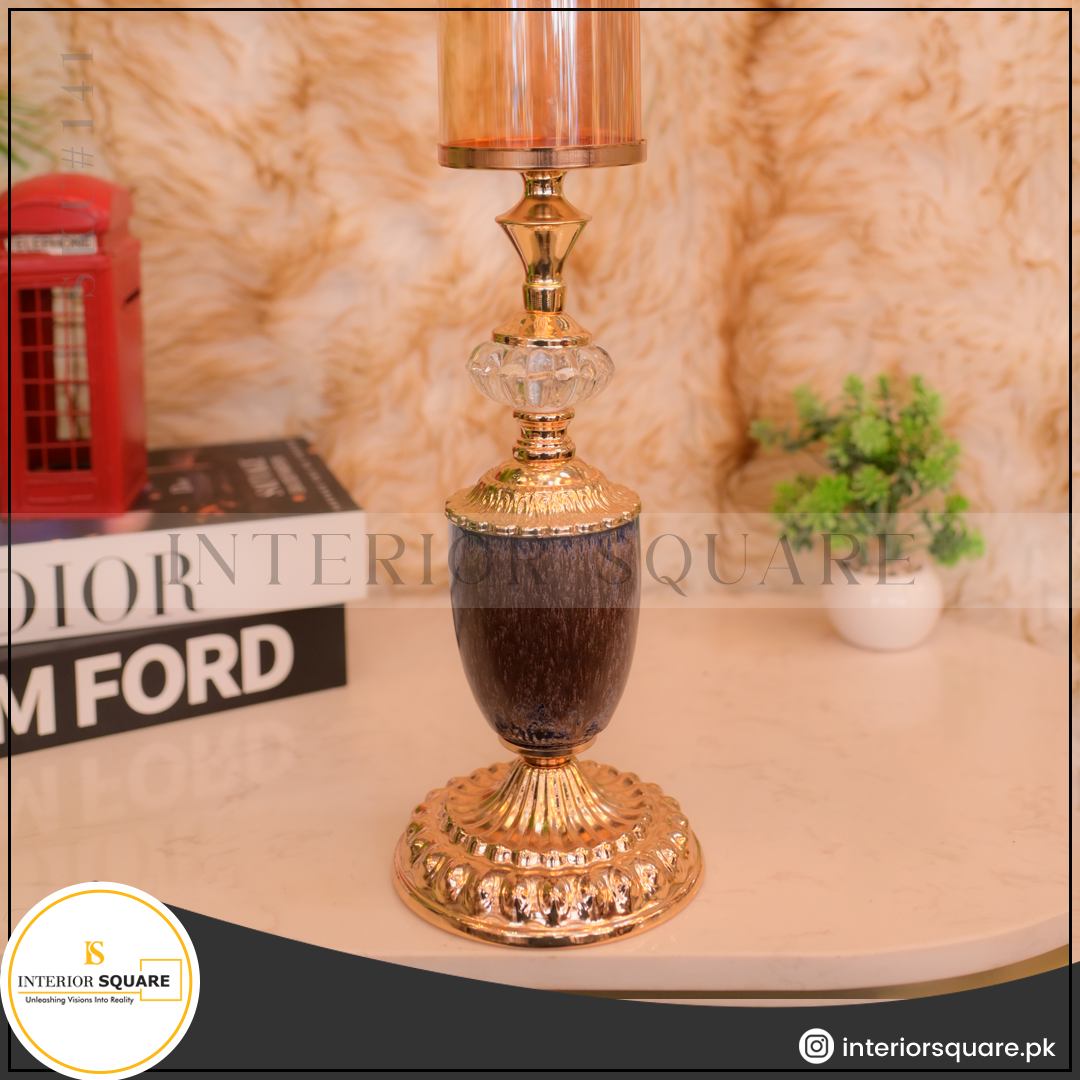 Brown Marble Candle Stand