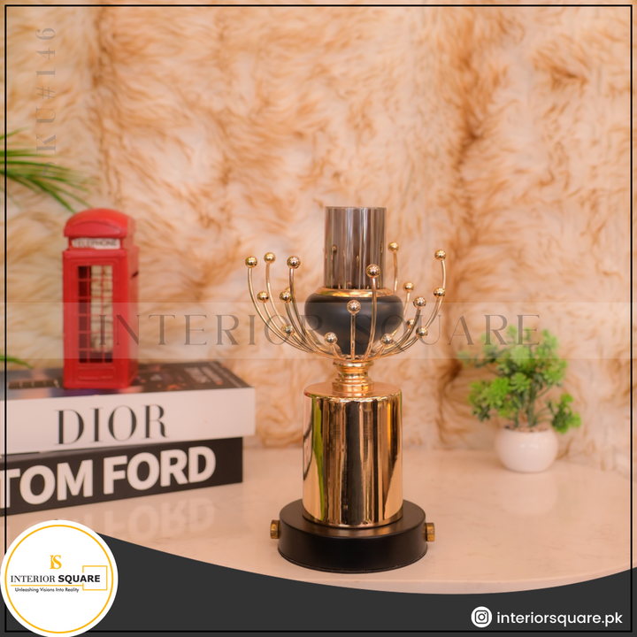 Golden Flower Candle Stand