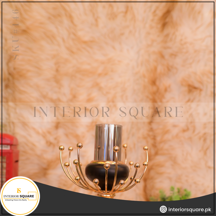 Golden Flower Candle Stand