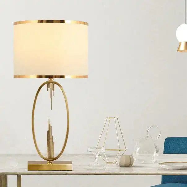 Aurora Modern Brass Gold Side Table Lamp