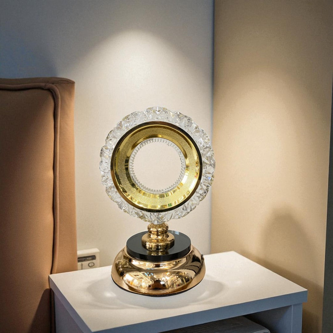 Crystal Aura LED Side Table Lamp