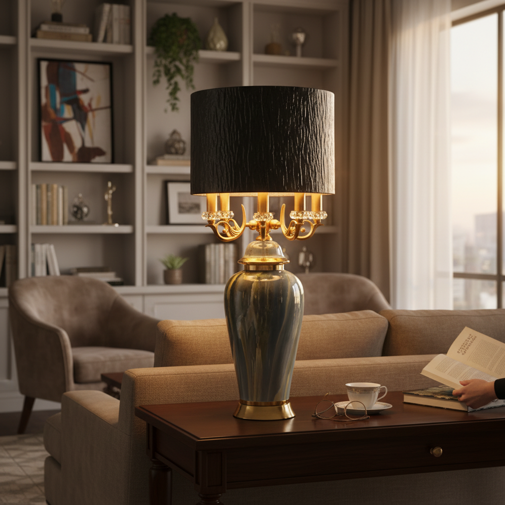 Charmless Royal Master Borne-China Table Lamp