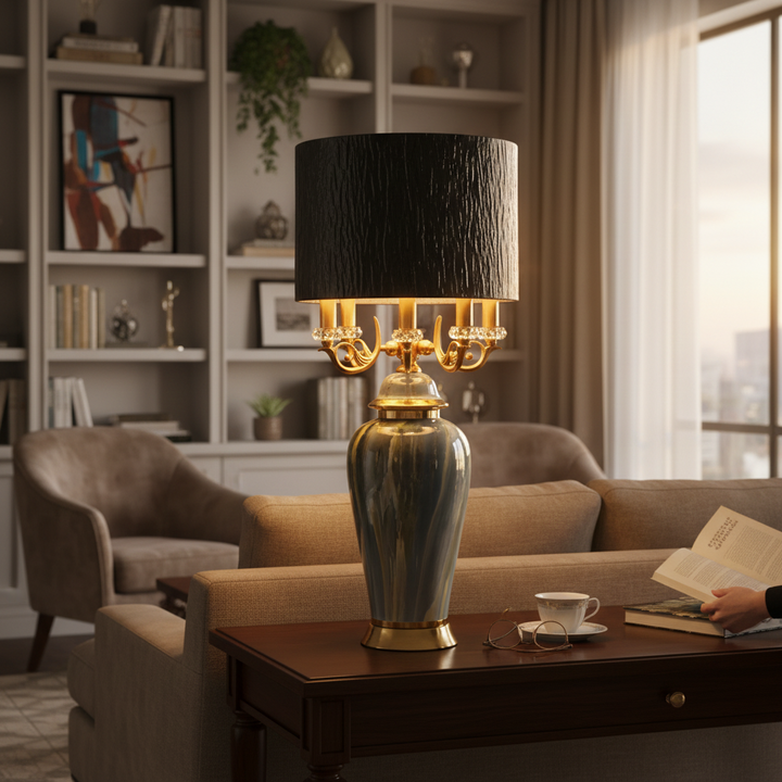 Charmless Royal Master Borne-China Table Lamp