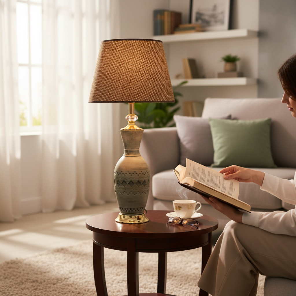 Modern Classic Ceramic Side Table Lamp