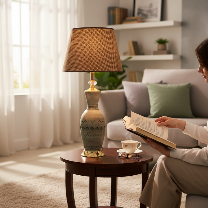 Modern Classic Ceramic Side Table Lamp