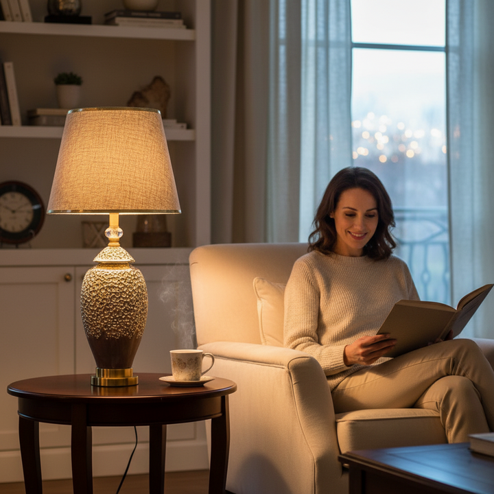 Elegance Vintage-Inspired Ceramic Accent Table Lamp