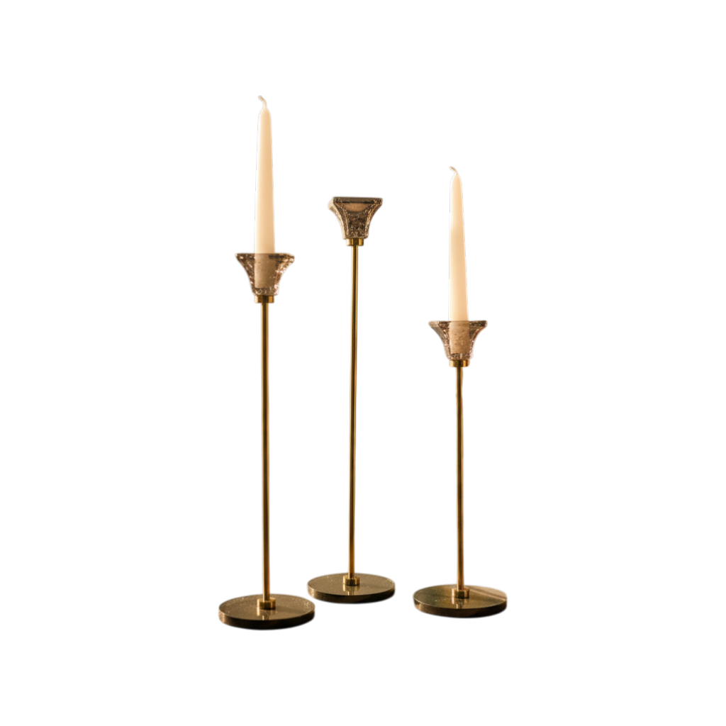 Luxe Lotus Crystal Candle Holder