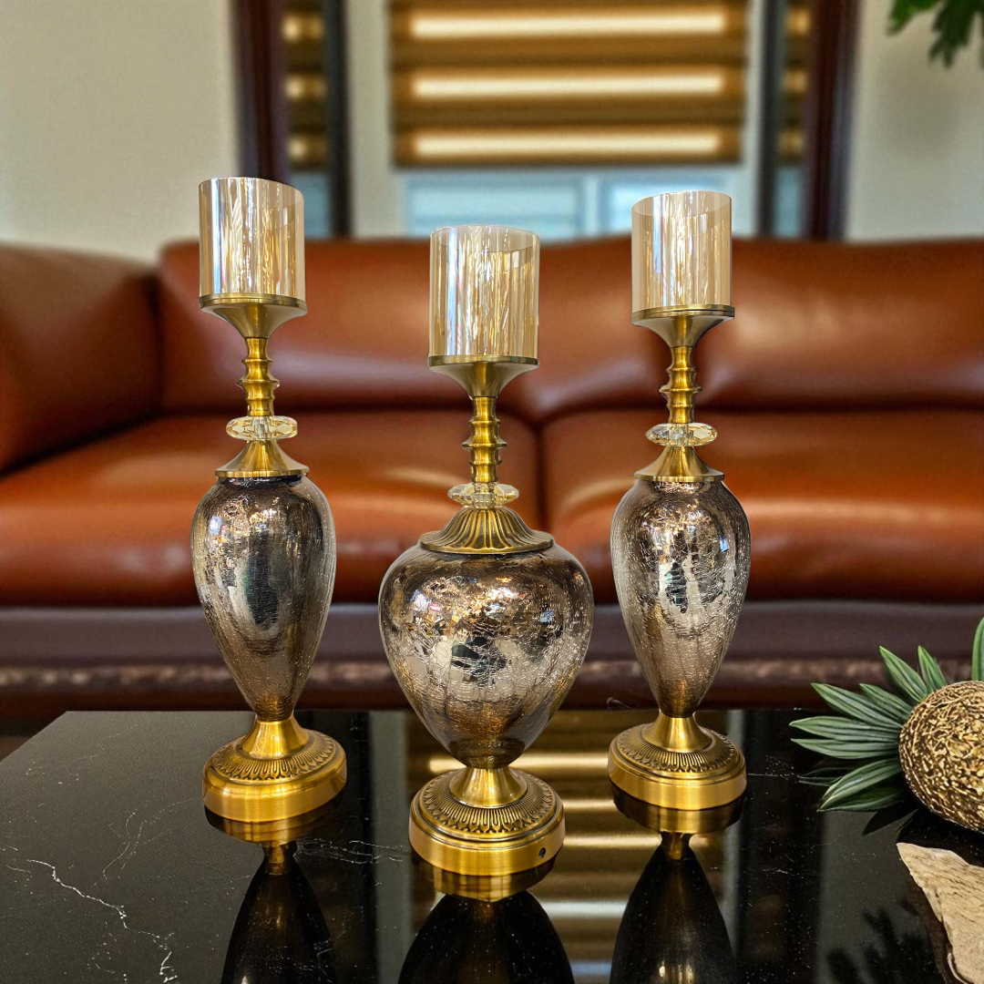 Mosaic Baroque Luxe Candle Holders