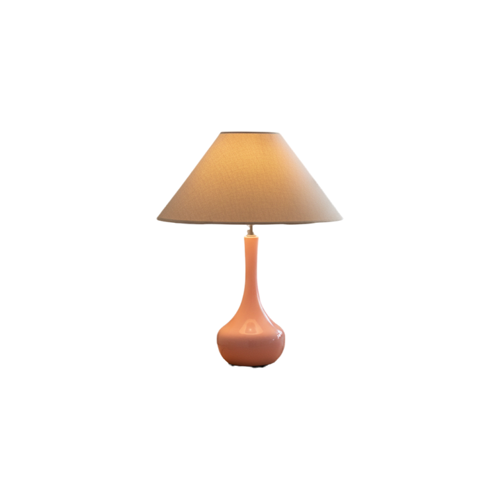 Blush Aura Pleated Table Lamp