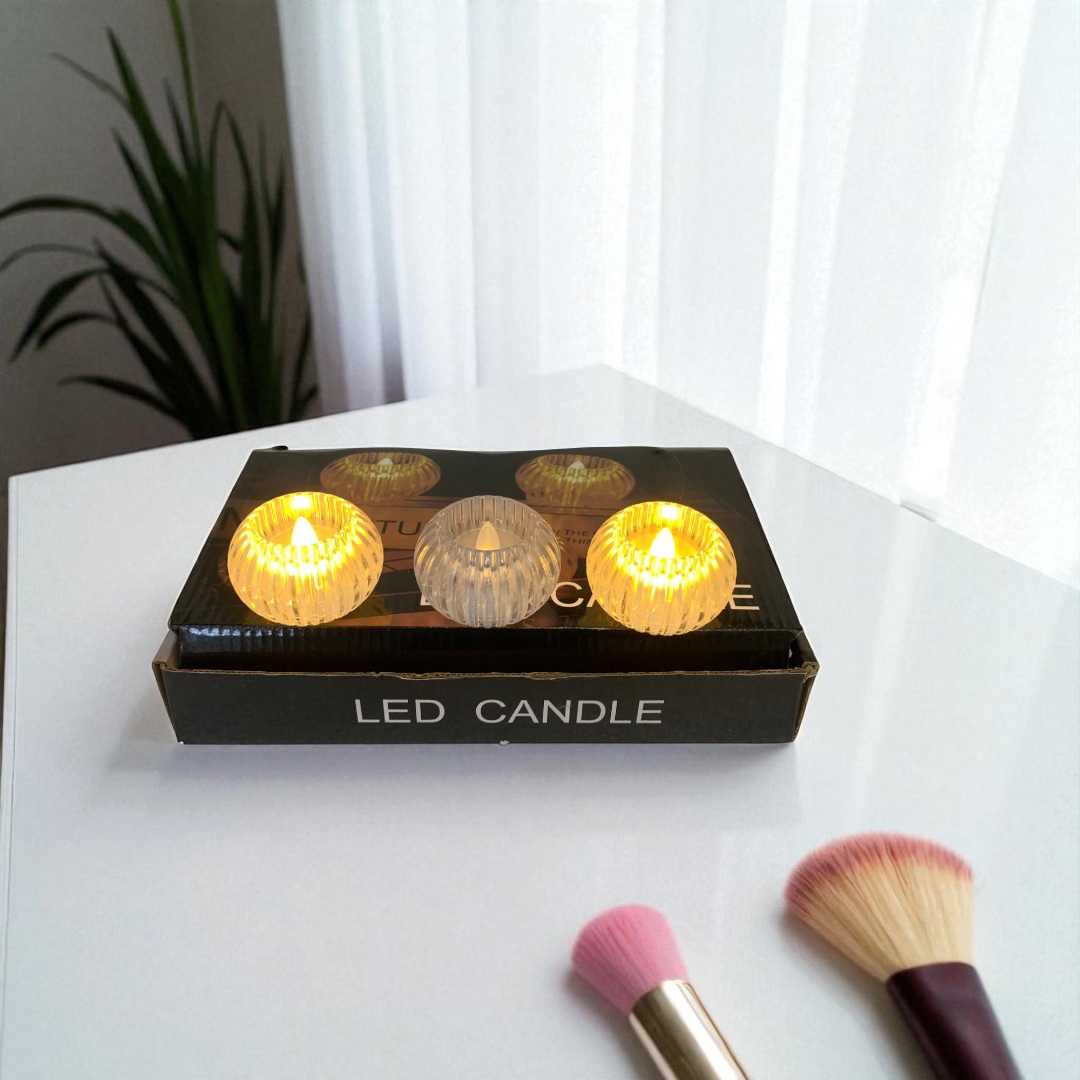 Crystal Glow Flameless LED Candles