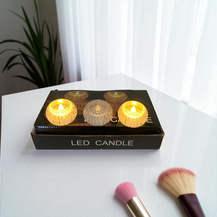 Crystal Glow Flameless LED Candles