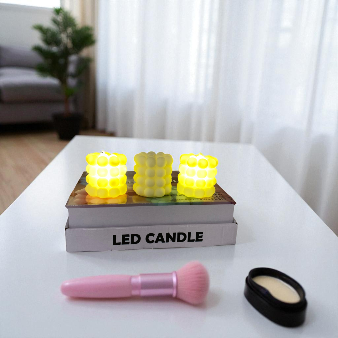 Bubble Cube Decorative LED Candles