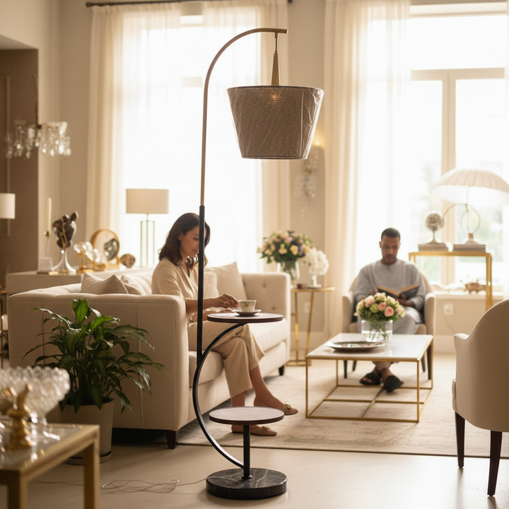 AuraGlow Contemporary Floor Lamp