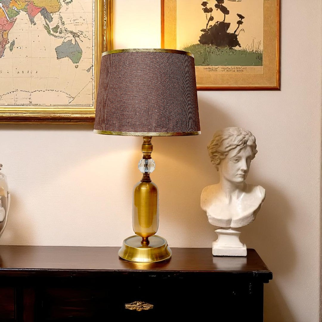 Tivra Industrial Brass Table Lamp