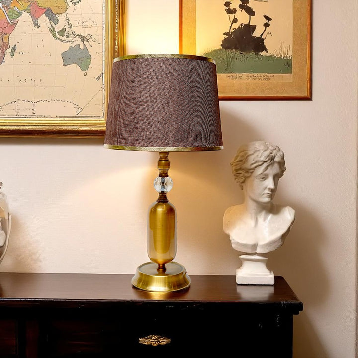 Tivra Industrial Brass Table Lamp