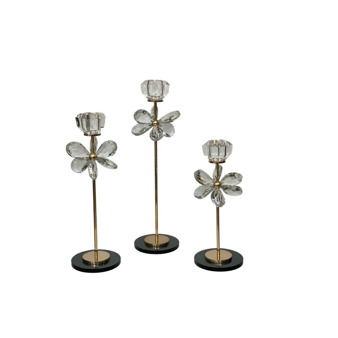 Crystal Blossom Candle Holder