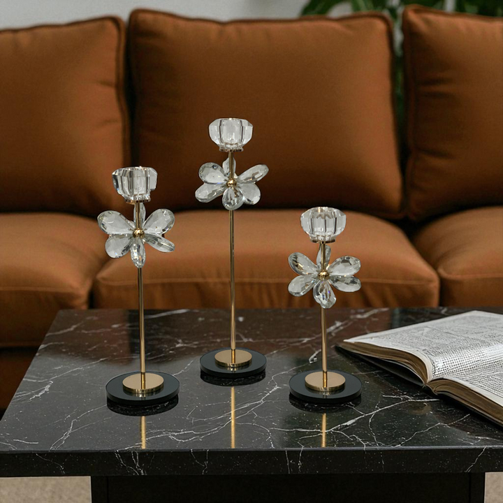 Crystal Blossom Candle Holder