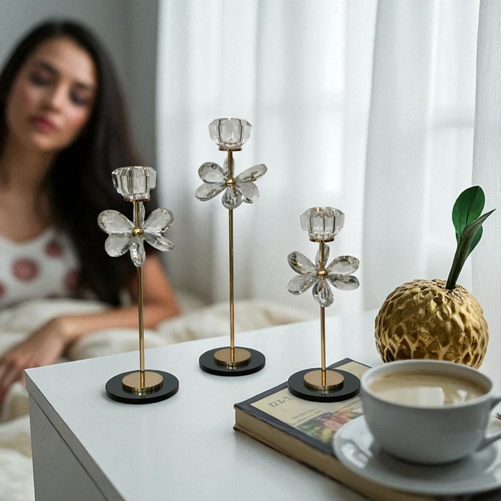 Crystal Blossom Candle Holder