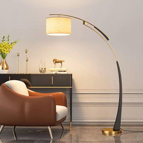 ArcLuxe Black & Gold Arc Floor Lamp