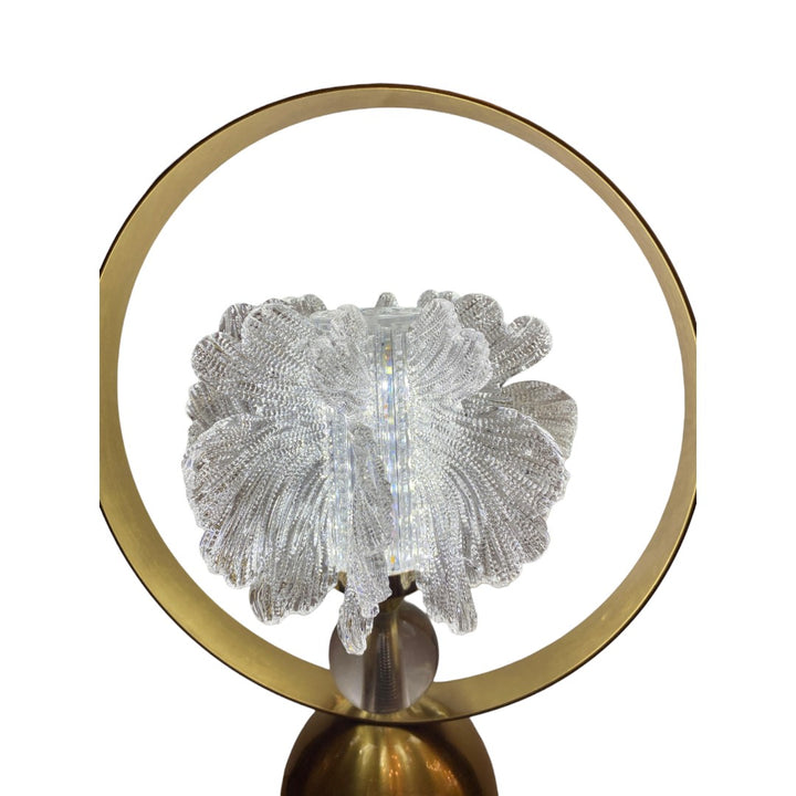 Luminous Serenity – LED Brass Side Table Lamp