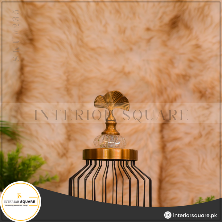 Metallic Cage Candle Stand