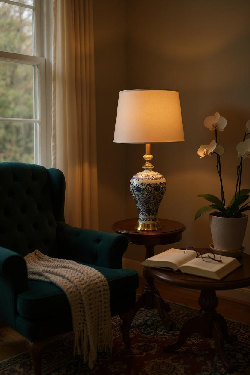 Blue Pottery Candy Lamp (LS495)