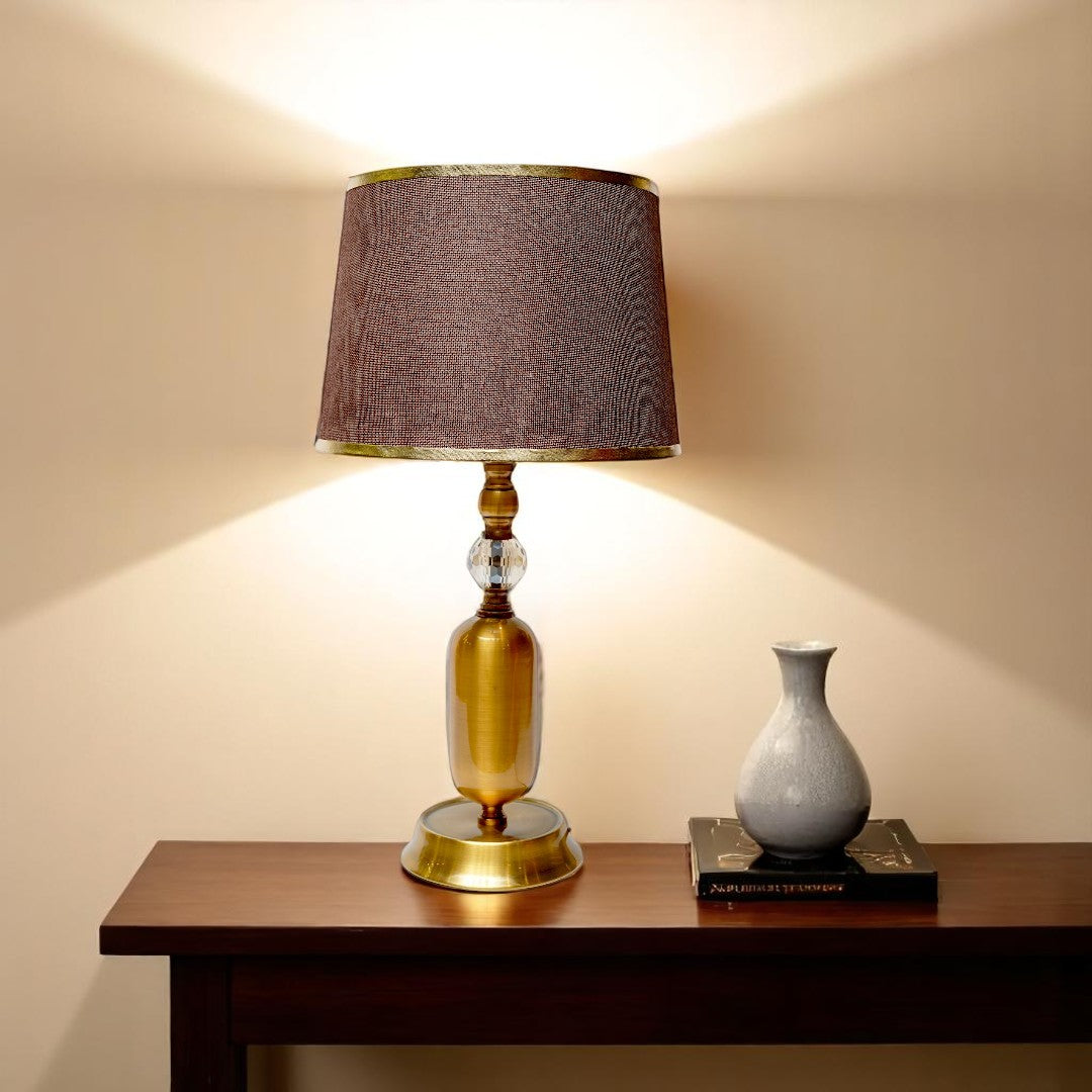 Tivra Industrial Brass Table Lamp