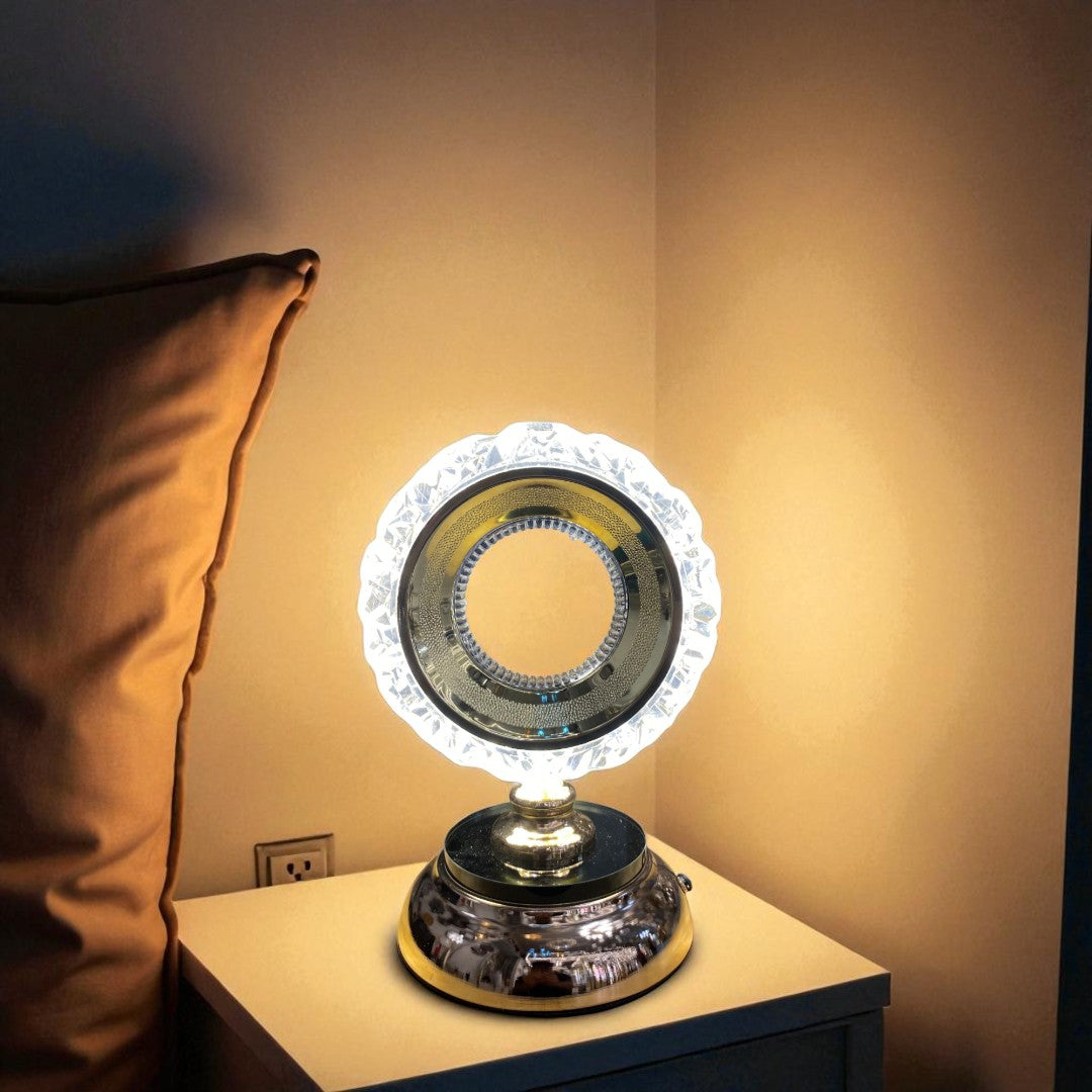 Crystal Aura LED Side Table Lamp
