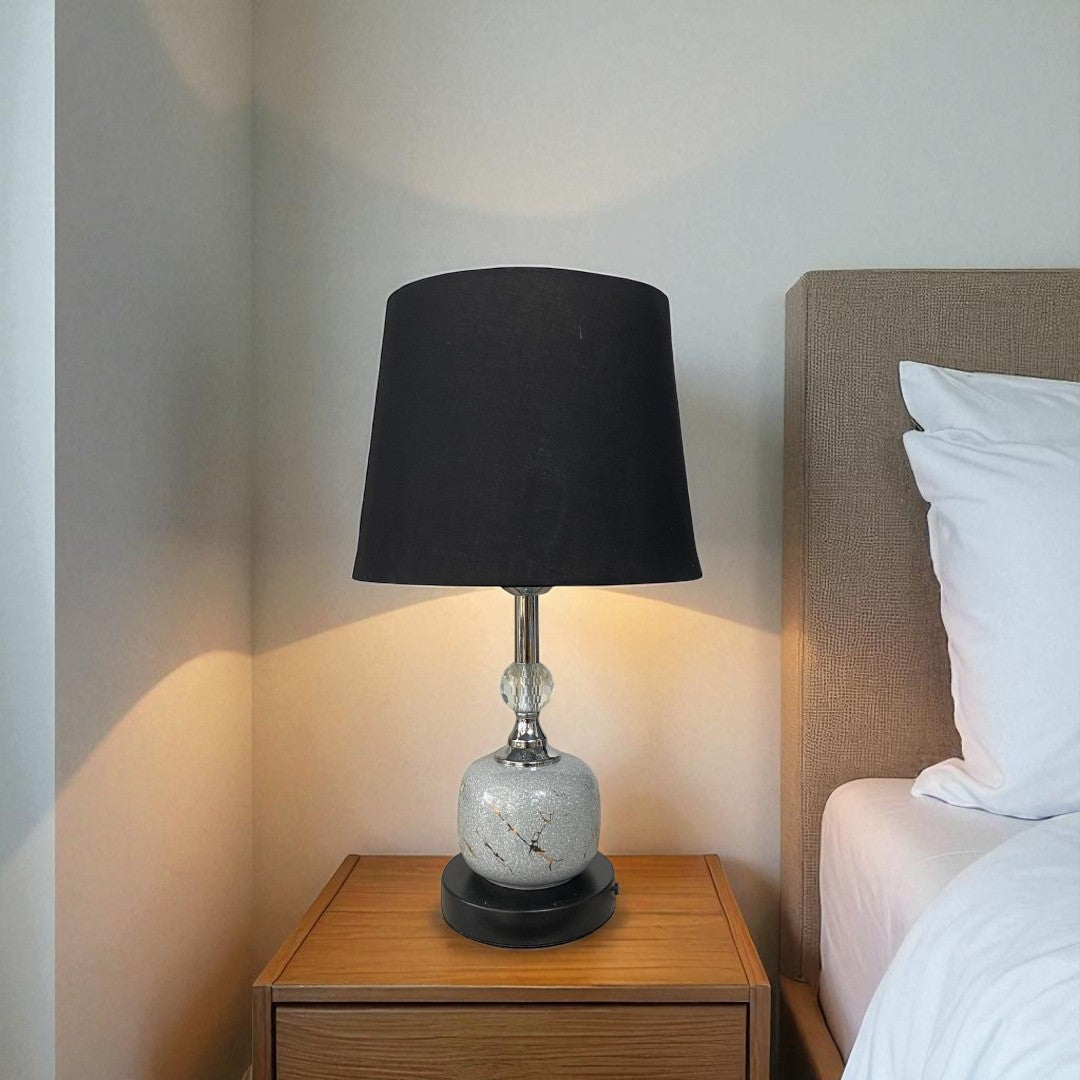 Modern Marble-Effect Table Lamp