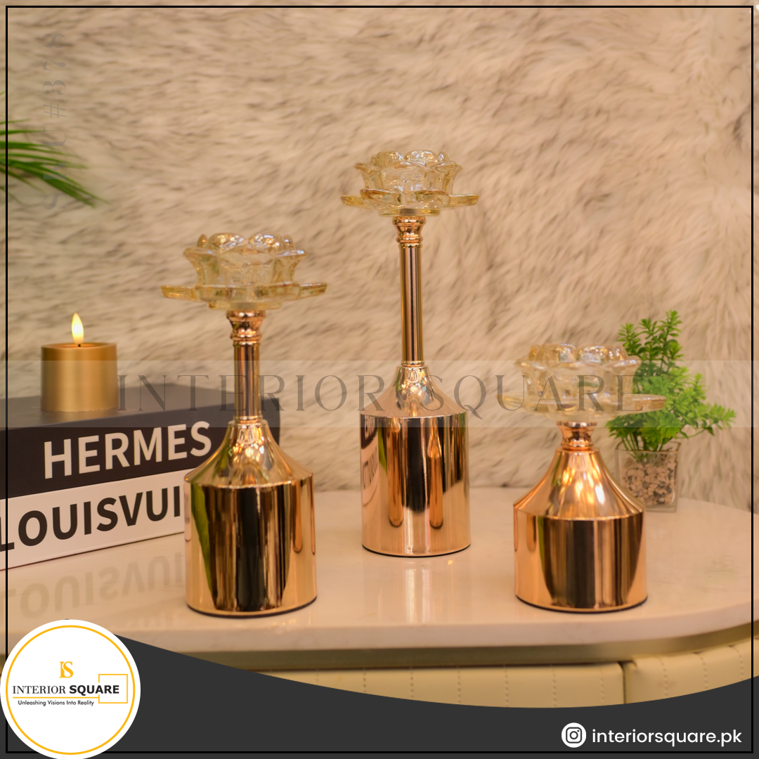 Celestial Crystal Lotus Candle Stand