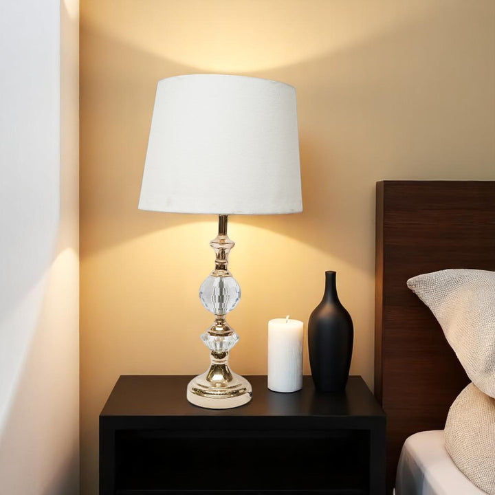 Elandra Curved Brass Table Lamp