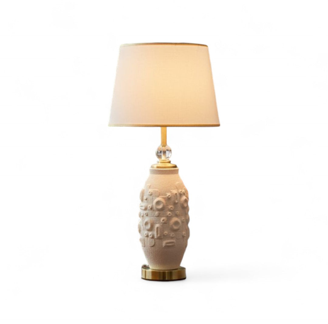 Mid-Century Modern Textured Ceramic Table Lamp