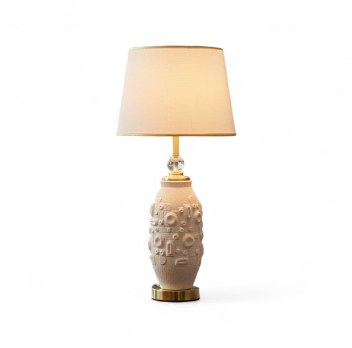 Mid-Century Modern Textured Ceramic Table Lamp