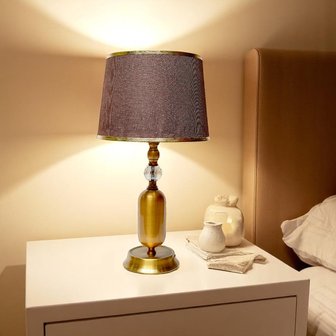 Tivra Industrial Brass Table Lamp
