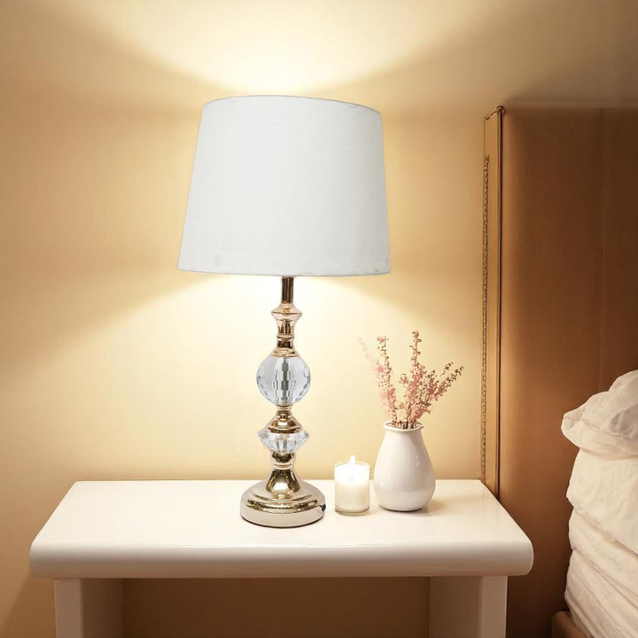 Elandra Curved Brass Table Lamp