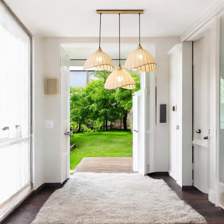 Arcade 3-Light Linear Pendant in Fabric Shade