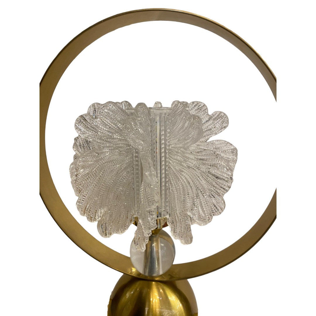 Luminous Serenity – LED Brass Side Table Lamp